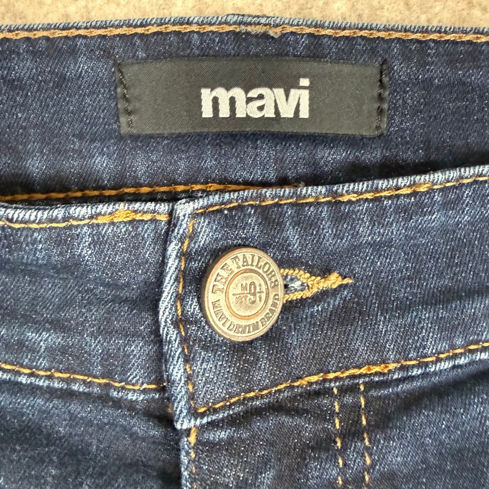 Mavi Jeans 40x32 Straight Leg Dark Wash Blue Denim Stretch Classic Americana - Picture 3 of 12